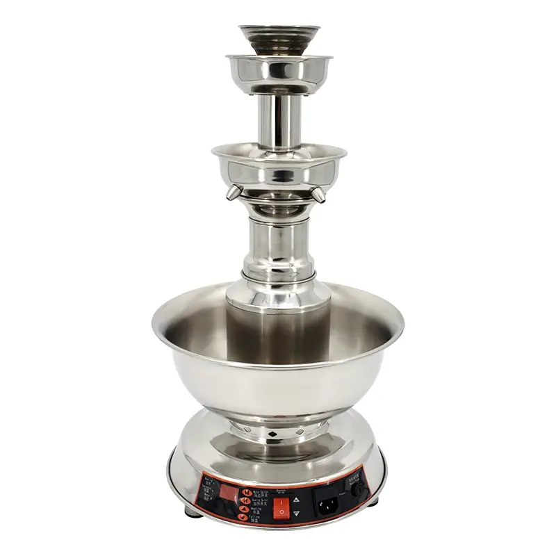 YOKOMA Red Wine and Juice Fountain Machine 110V, Electric Multi-Layer Beverage Flow Display Equipment for Catering Events