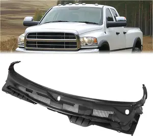 Windshield Wiper Cowl Panel Grille Compatible with 2009-2018 Dodge Ram 1500 2500 3500 & 2019-2024 Ram 1500 Classic Replacement for 55112305AB 55112305AC 55112305AD Air Inlet Window Cover