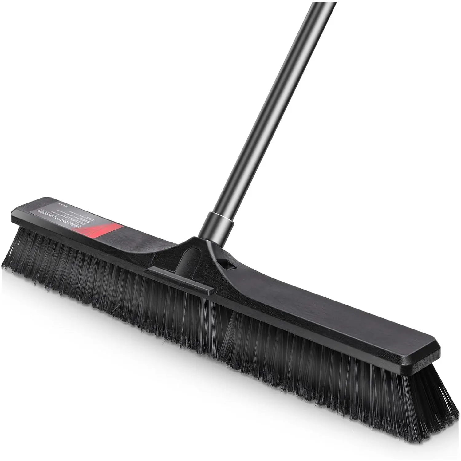 24 heavyduty push broom for outdoor professional stiff bristle broom for concretewood stone deep cleaning garagepatiodeck broom durable yard broom with industrialgrade handle