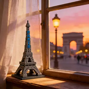 Paris Tower Building Block Set, 1471 Pieces, Ideal Gift for Thanksgiving Christmas Halloween Easter, Home Decor & Party Decoration