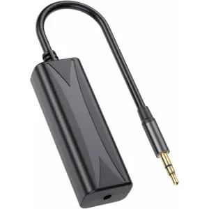 Upgraded Ground Loop Noise Isolator, Buzzing Noise Filter with 3.5mm Audio  for  Audio/ Stereo System (Eliminate The Buzzing Noise)-Black