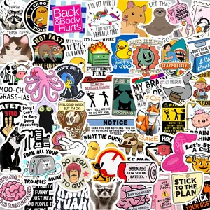 130 Pcs Funny Sarcastic Stickers Pack, Snarky Bold Humor Waterproof Vinyl Meme Stickers, Cute Decals for Laptop Water Bottle Phone iPad Bumper Folding Chair DIY Decor
