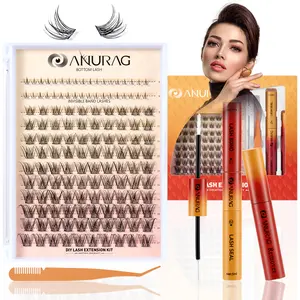 ANURAG Natural Eyelash Extension Kit 120Pcs Eyelash String Kit Slim Eyelash Extensions 9-17mm Individual Eyelash Extensions with Glue and Seal Eyelash Adhesive and Eyelash Extension，Christmas gifts,#SummerWins #DealsForYouDays
