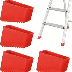 Non-Slip Rubber Ladder Feet Pads, Universal Replacement Safety Cap, Fits Extension Ladders, Durable Home Industrial Use, Telescoping Extension Ladder