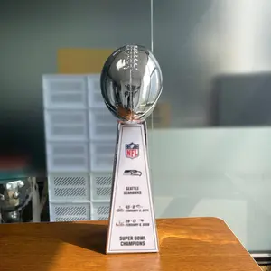 2026 Seattle Football Super Bowl Lx Style Trophy Fan Edition, Collectible Sports Memorabilia, Perfect Gift for Fans