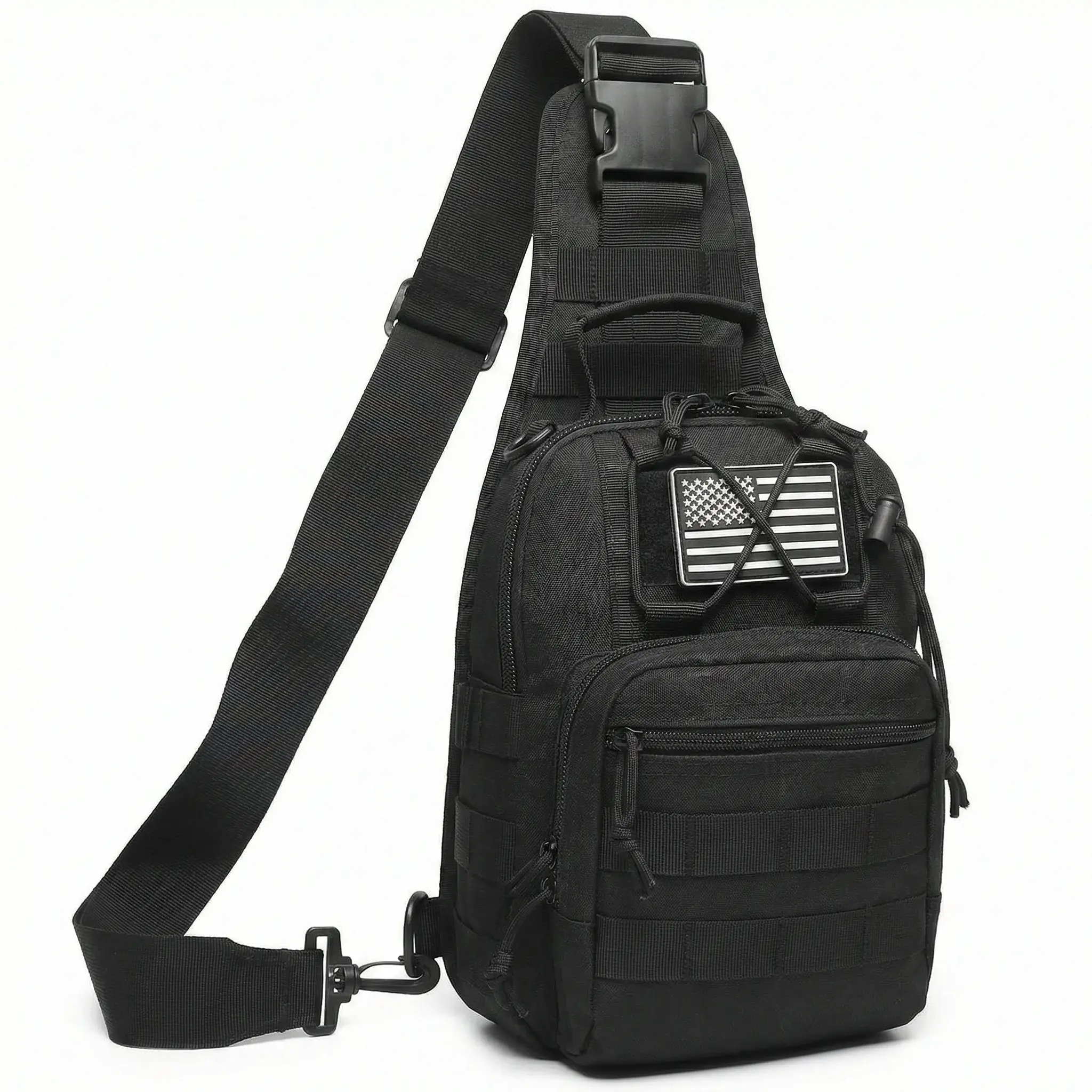Tactical Compact EDC Shoulder Sling Bag for Men - Stylish, Casual, Trendy Crossbody Shoulder Messenger Bag, Multi Functional Durable Adjustable for Camping, Travel, Sport,Stylish Crossbody Bags,Father's Day Gift tiktokshopbacktoschool