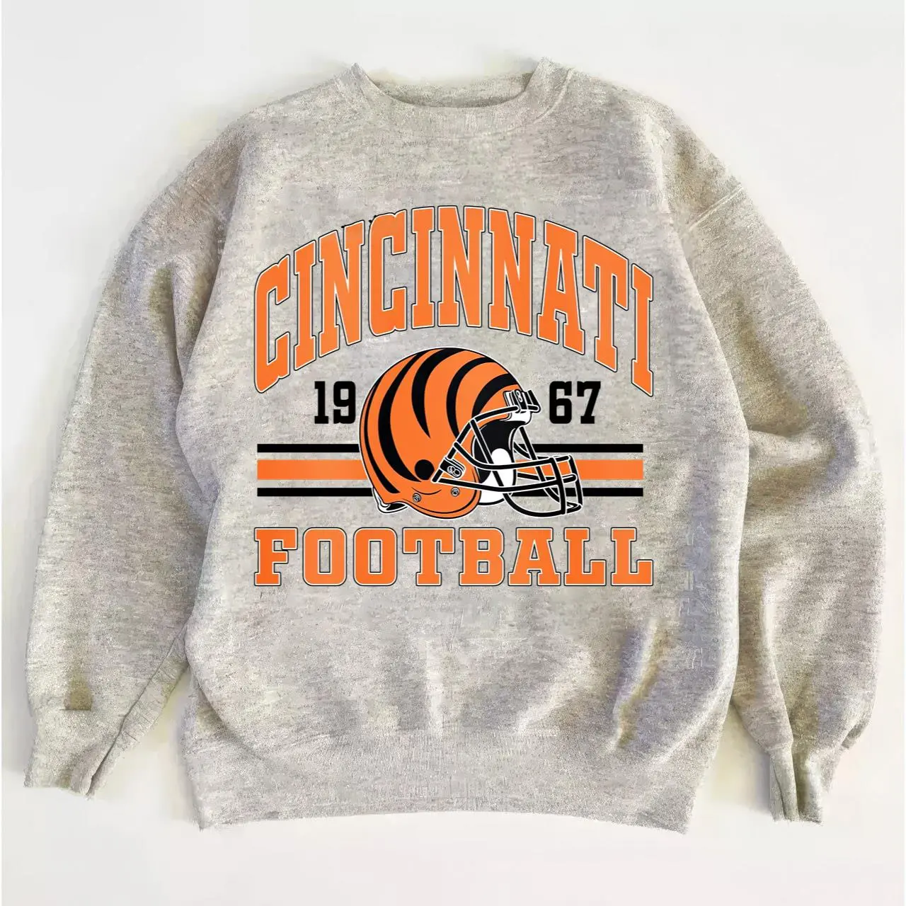 Bengals Vintage Football Sweatshirt, Classic Game Day Crewneck