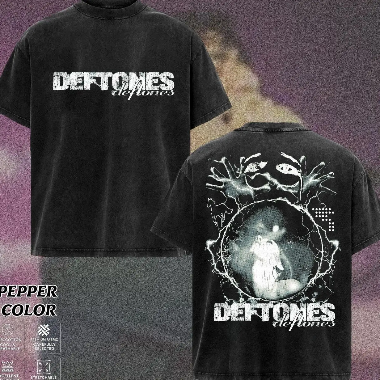 Deftones Band T-Shirt, Dreamy Alternative Metal Graphic Tee, Dark Romantic Y2K Aesthetic Shirt, Distressed Shoegaze Music Merch, Gift for Fans, Unisex Merch for Men & Women JRR