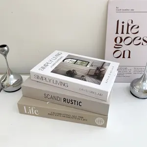 3pcs Realistic Book Decorative Ornaments, Paper Fake Books for Home Desktop, Living Room TV Stand, Modern Minimalist Luxury Interior Decoration Accessories Photography Props, Home Decor Accessory
