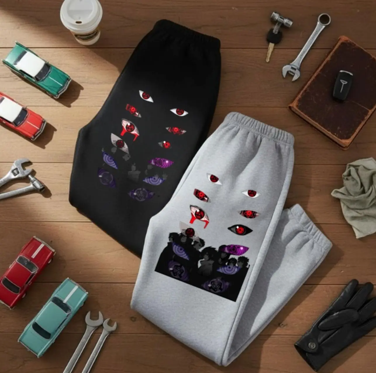 Vintage Naruto Anime Akatsuki Eyes Sweatpants - Trendy Top Sweatpants, Unisex Cotton Graphic Casual Sweatpants, Perfect Gift for Him & Her, Best Gift SS 8VWFX