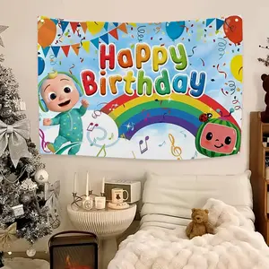 Kawaii Cartoon cute C-CoComelons baby Flags Flag - Ultra Soft Skin-Friendly Machine Washable Fade Resistant Banner Decoration |     HD Print Lightweight Durable Outdoor Indoor Garden Flag