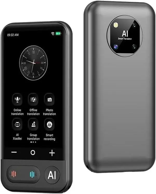 Language Translator Device,Two Way Real-Time Voice Translation,Support 150 Languages, AI Chat Role Play Robot, Online/Offline&Recording&Photo Translation with 4.7inch HD Touch Screen (Gray)