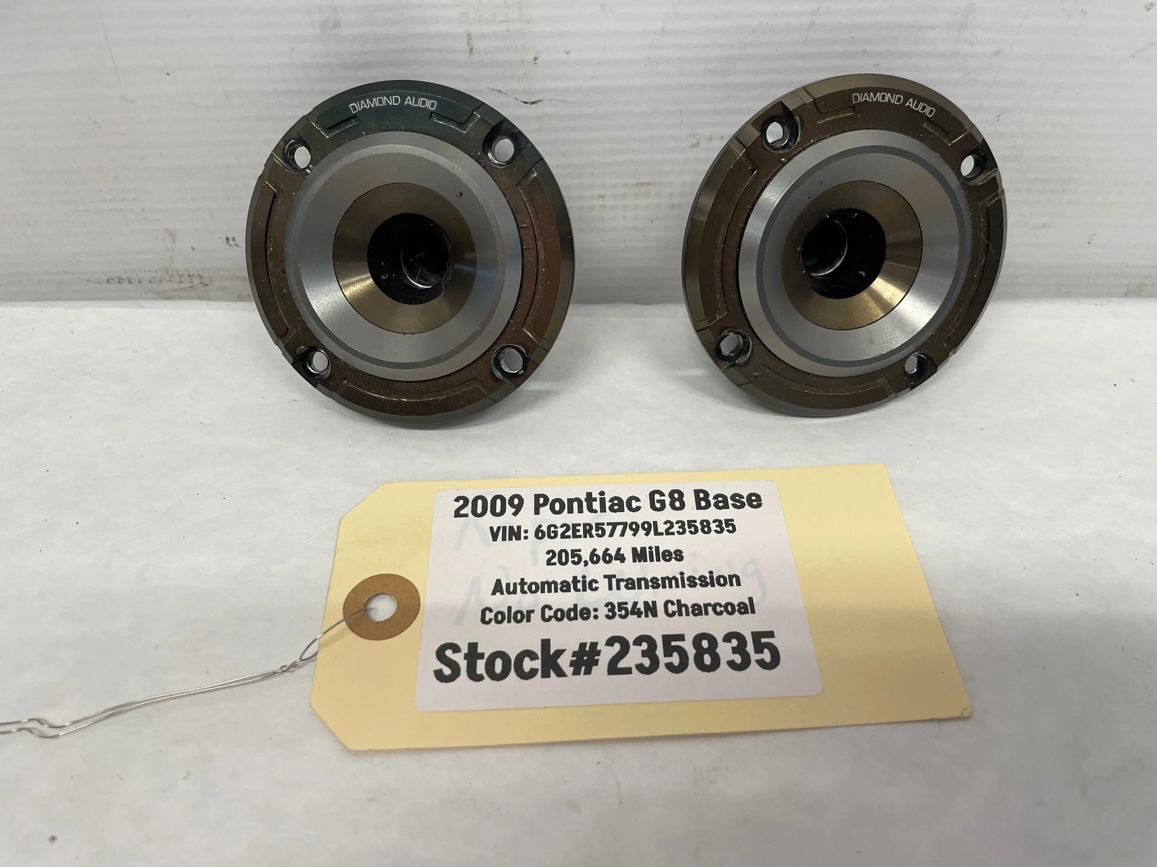 2009 Pontiac G8 Base Diamond Audio MO75T Tweeter Speaker Set