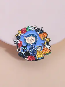 Cartoon Badge Dark Fairy Tale Style Ghost Mother Caroline Button Eye Cat Cartoon Character Design, Suitable for Anime Fans Backpack Decoration