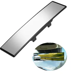 Universal 11.81-Inch Panoramic Clip-On Rear View Mirror Convex Wide Angle Rearview Mirror for Cars SUVs Trucks – Reduces Blind Spots & Improves Safety