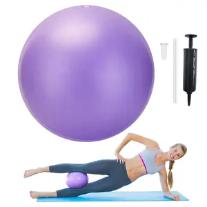 Pilates Ball, 9 Inch Small Exercise Mini Soft Workout Yoga Ball with Exercise Guide, for Home Gym Yoga, Pilates, Core Training, Workout, Balance, Stability, Home Workout Equipment