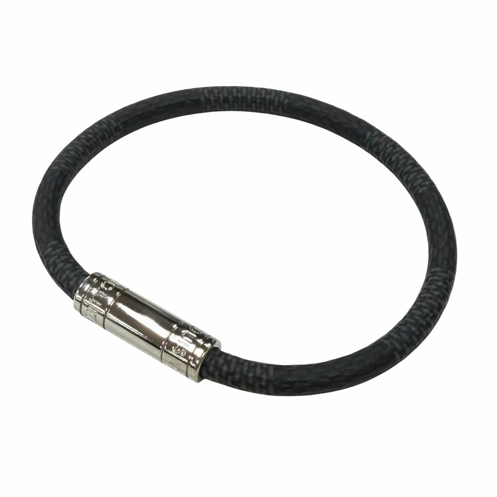 Pre-owned Louis Vuitton Canvas Small Leather Goods Keep It Damier Graphite Bracelet