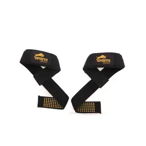 SPINTO Silicone Padded Lifting Straps | Adjustable Non-Slip Wrist Wraps for Weightlifting, Powerlifting & Deadlifts | Durable, Comfortable & Secure Gym Support for Men & Women