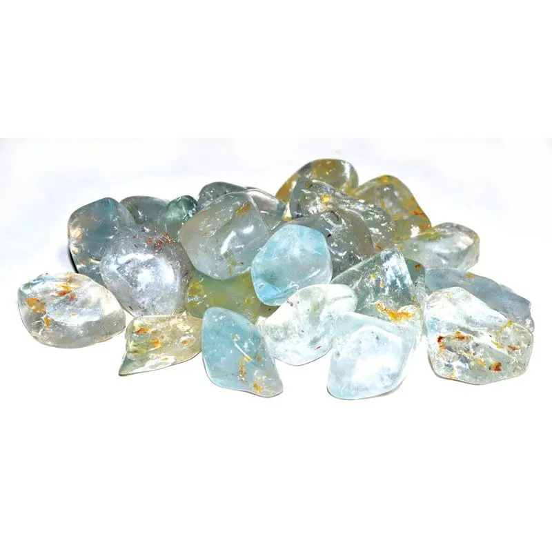 Blue Topaz Tumbled Stones 1 lb Bulk Throat Chakra Crystal