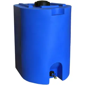 WaterPrepared 55 Gal Stackable Design Utility Water Tank with Large Cap, Blue WaterPrepared 55 Gal Stackable Design Utility Water Tank with Large Cap, Blue