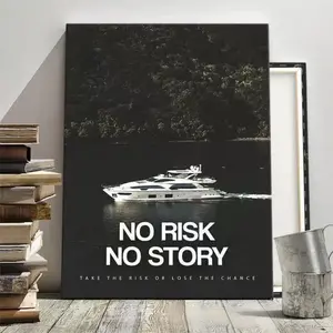 Luxury Yacht Canvas Wall Art – Modern Motivational Poster,  Decor for Living Room