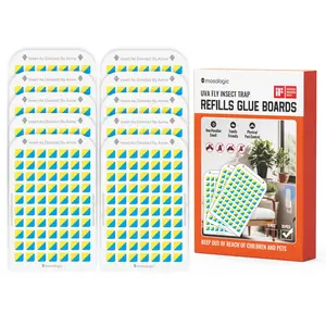 Mosalogic Sticky Card Refill Replacement Glue Cards for Flying Insect Trap Indoor Bug Trapper Fly Zapper-10 pack (No Device) outdoorfun