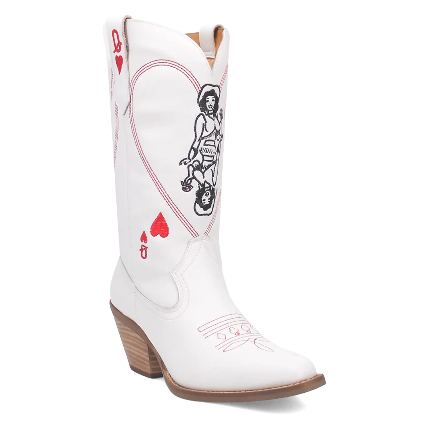 Dingo Queen A Hearts - Women's Leather Cowgirl Boots