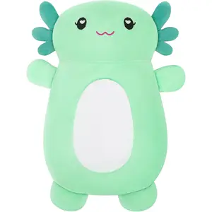 3C9--MPP013  Microwave Heating Pad for Pain Relief, 16" x 11" Microwavable Heating Pads for Cramps, Back Pain, Neck Shoulder, Muscles, Knee, Joints, Natural Heat Pack Moist Heat, Mint Axolotl