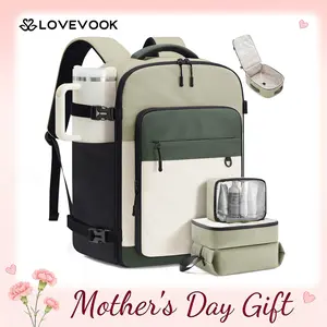 【Mother's Day Gift】LOVEVOOK Travel Backpack for Women & Men, 40L Large Airline Approved Carry on Backpack for Travel, TSA Personal Item Travel Bag with 3 Packing Cubes, Waterproof Travel Essentials Bag fits 17" Laptop. Tiktokshopstockup outdoorfun