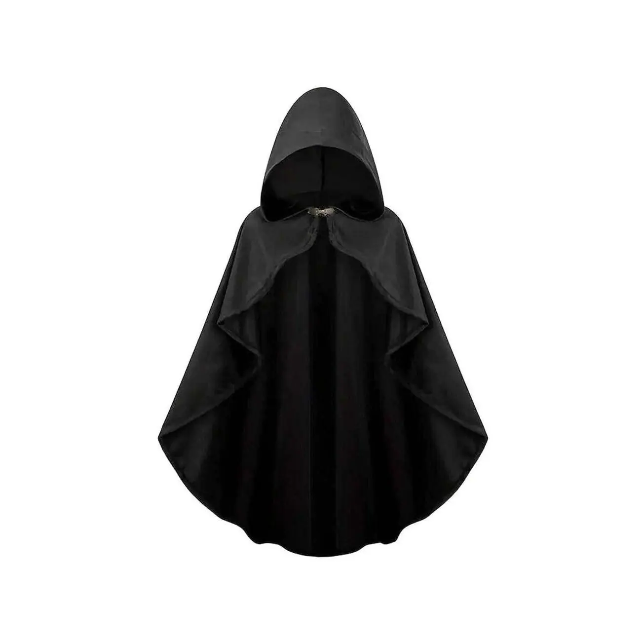 Women's Gothic Vintage Hooded Cloak Cape, Black Long Sleeve Party Costume Cover Up