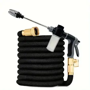 Expandable Garden Hose Set with Multiple Nozzles, Lightweight Durable Abs Material, 3/4 Inch American Standard Thread, Gardening & Lawn Care