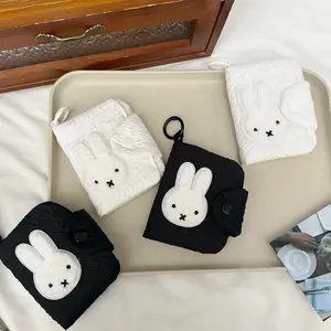 Anime Miffy Folded wallet Cartoon Miffy Wallet ID Card Bag Storage Bag Headphone bag  ID Bag Portable Change Birthday Gifts