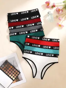 Women's Letter Tape Boxer Brief, Soft Comfy Breathable Fashion Panty for Daily Wear, Underwear for All Seasons