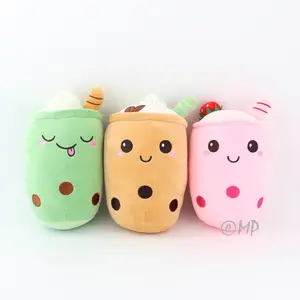 Boba Plush Whip Cream Bubble Milk Tea Cup Cute Stuffed Animals Toy for Kids