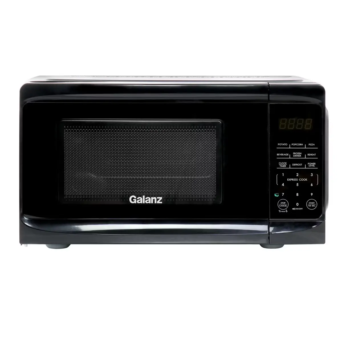 Galanz 0.7l Compact Solo Microwave Oven - Sleek Black Household Kitchen Appliance for Efficient Cooking, Heating