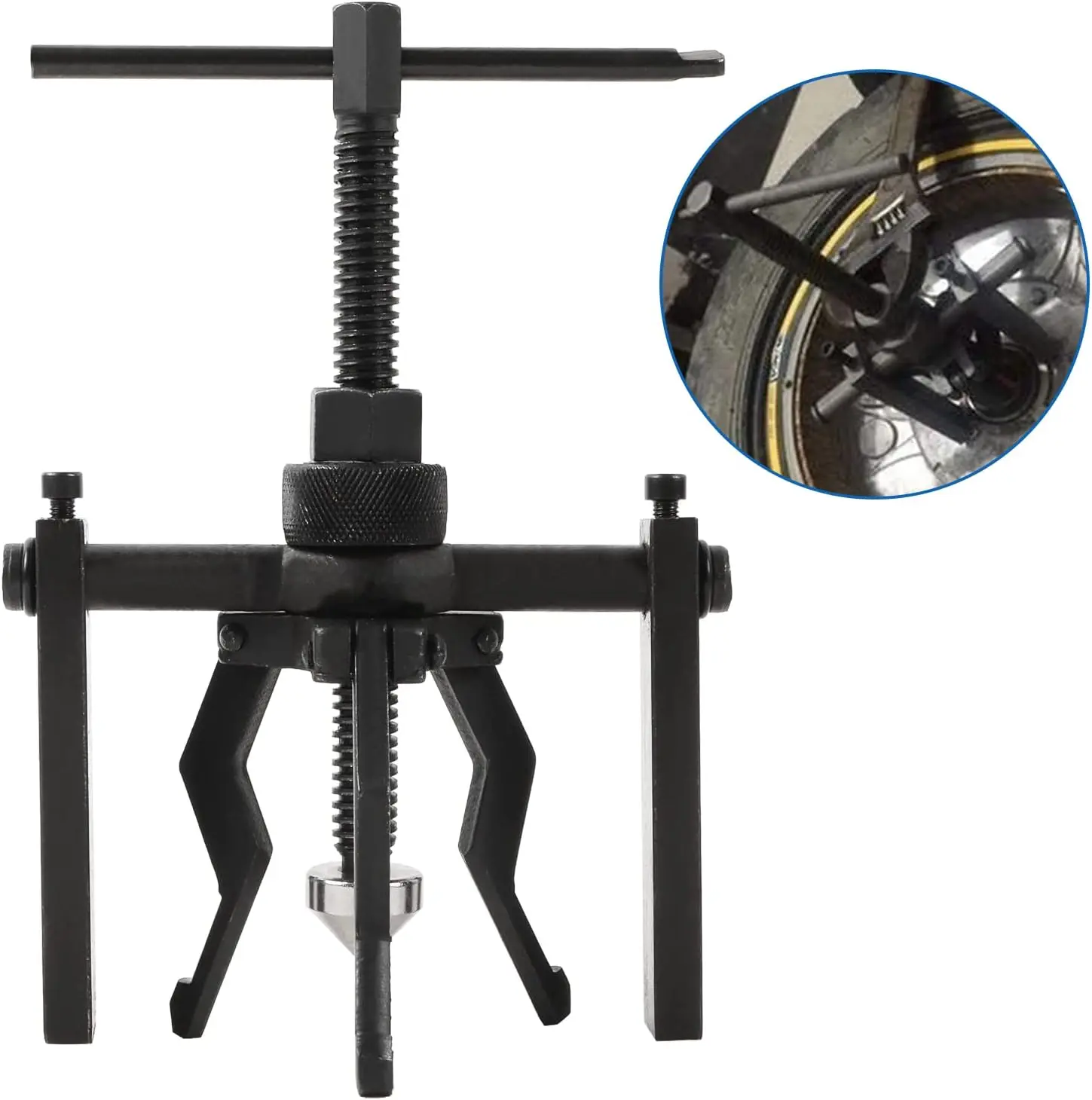 3-Claw Adjustable Pilot Bearing Puller Set - High Strength Carbon Steel Mechanic Tool, Corrosion Resistant, 16-30mm Outer Jaws, 30-38mm Inner Jaws, Tools for Mechanics for Automotive Machinery Removal