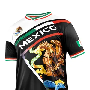 Fury  Unisex Soccer  mexico jersey  with Ribbed Collar Latina  camisa de mexico jersey