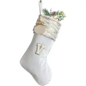 Personalized Cable Knitted Christmas Stockings, 20inch Large Xmas Hanging Stocking Decorations with Name Tags for Holiday Christmas Party Family Decor