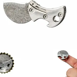 Mini Titanium Alloy Compact Bottle Opener and Cutting Tool Utensils, Lightweight Portable Multifunctional Keychain, Ideal for Camping DIY Daily Use