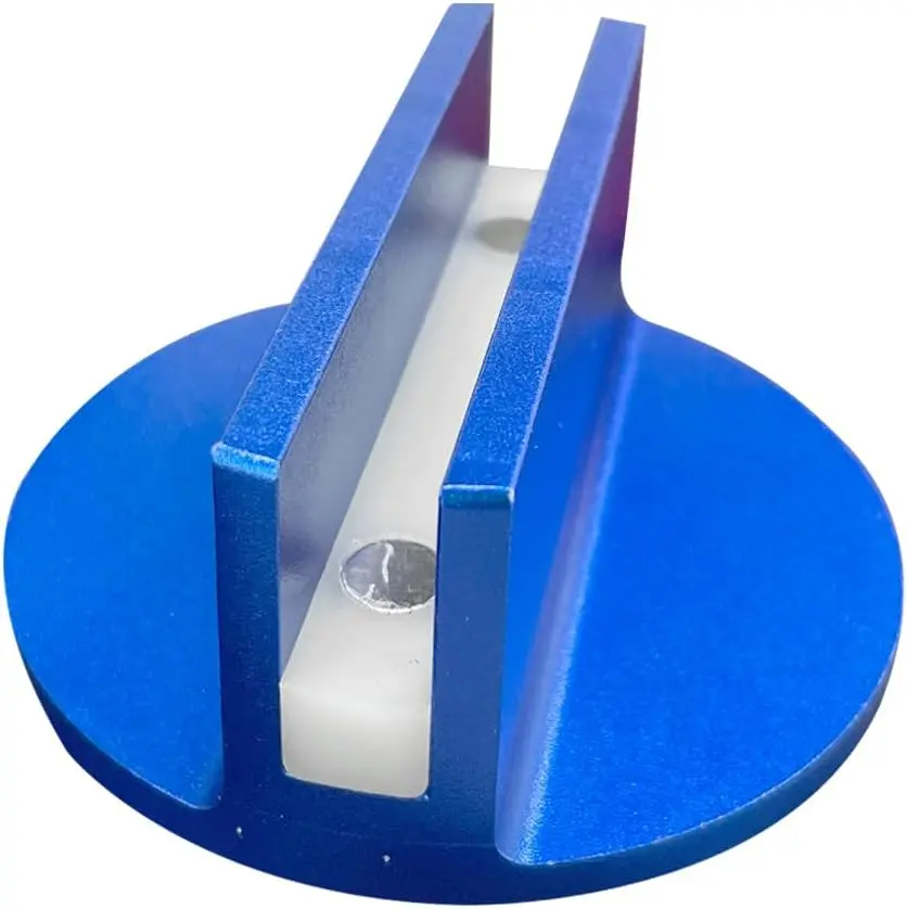 Universal  Jack Pad, 0.37" Slotted Aluminum Grooved Jack Puck Pinch, Pinch Weld Frame Rail Adapter with Large Slotted for   (Blue)