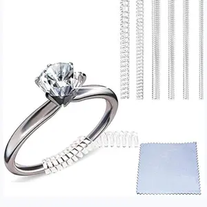 12Pcs Loose Ring Adjusters, Ring Resizing Spacers or Tighteners, Invisible Retainers, 6 Size Adapters. Adjusts nearly all ring sizes, reducing size range by 0.5-1.5 sizes.