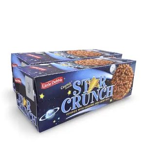 Little Debbie Star Crunch Fudge Coated Cookies with Caramel & Crisp Rice Value Pack | Mega Sized 3 Oz Each || 24 Count