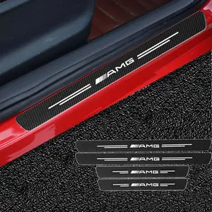 Carbon Fiber Car Sticker Decal Car Accessory Car Door Protective Strip For Benz AMG W211 W203 W204 W210 W124 W202 CLA W212 W220 W205 W201