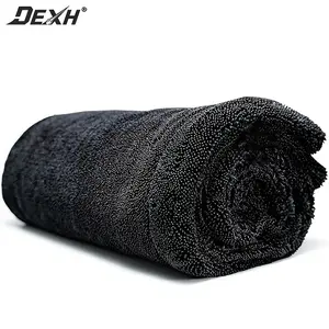 Heavy-Duty XL 36x24 in 1300GSM Microfiber Car Drying Towel - Super Absorbent, Quick-Dry, Scratch & Streak Free Auto Detailing Towel for Cars, Professional Garage Use, Dark Gray, Quick-Dry Microfiber