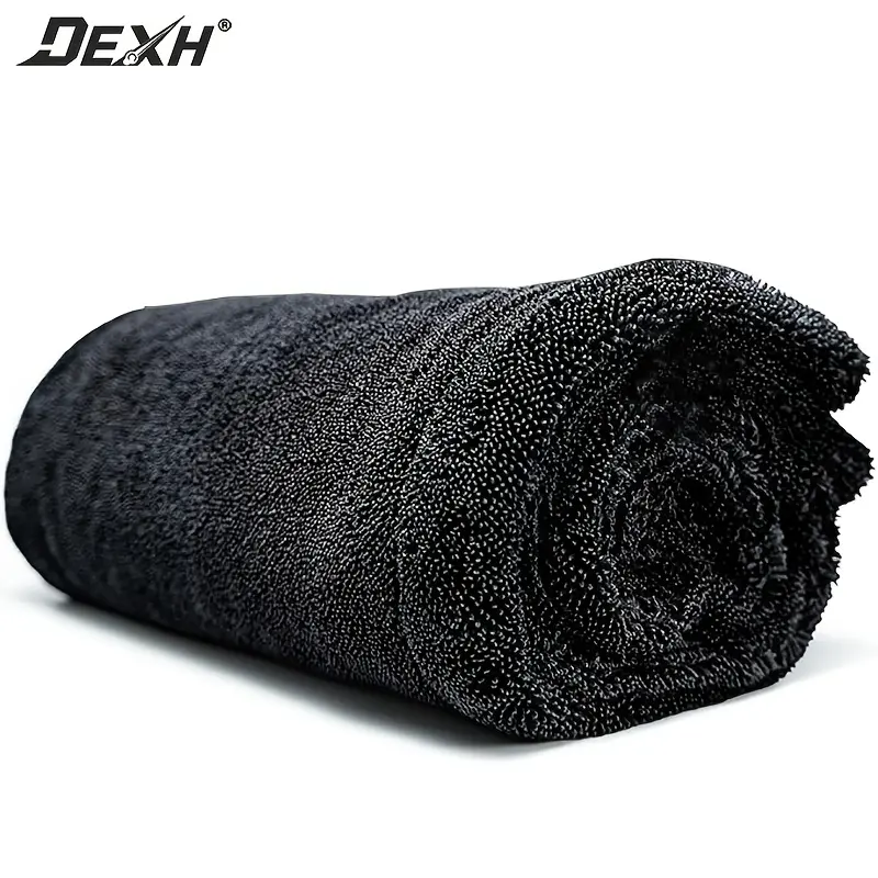 Heavy-Duty XL 36x24 in 1300GSM Microfiber Car Drying Towel - Super Absorbent, Quick-Dry, Scratch & Streak Free Auto Detailing Towel for Cars, Professional Garage Use, Dark Gray, Quick-Dry Microfiber