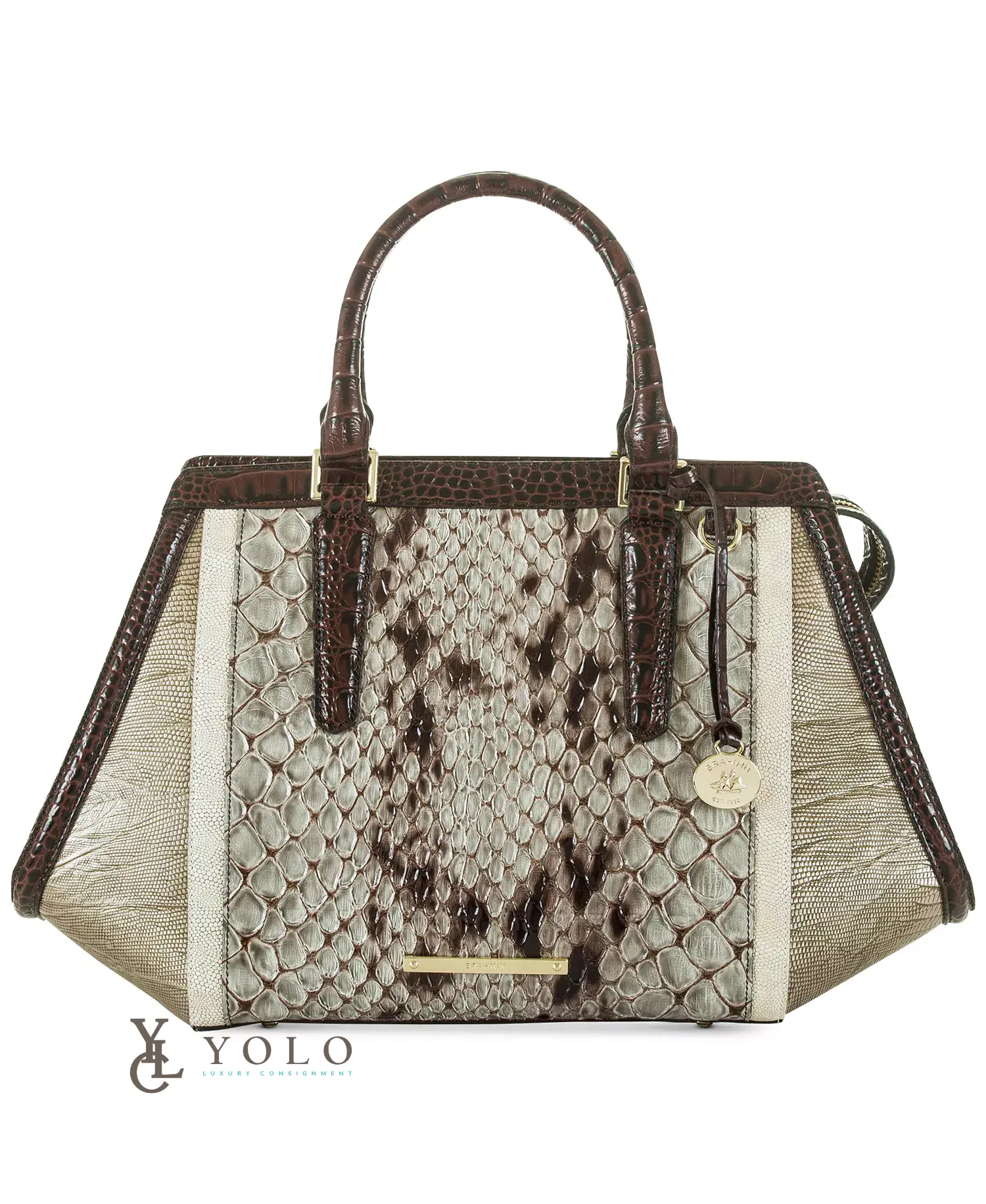 Brahmin Leather Carlisle Arden Satchel