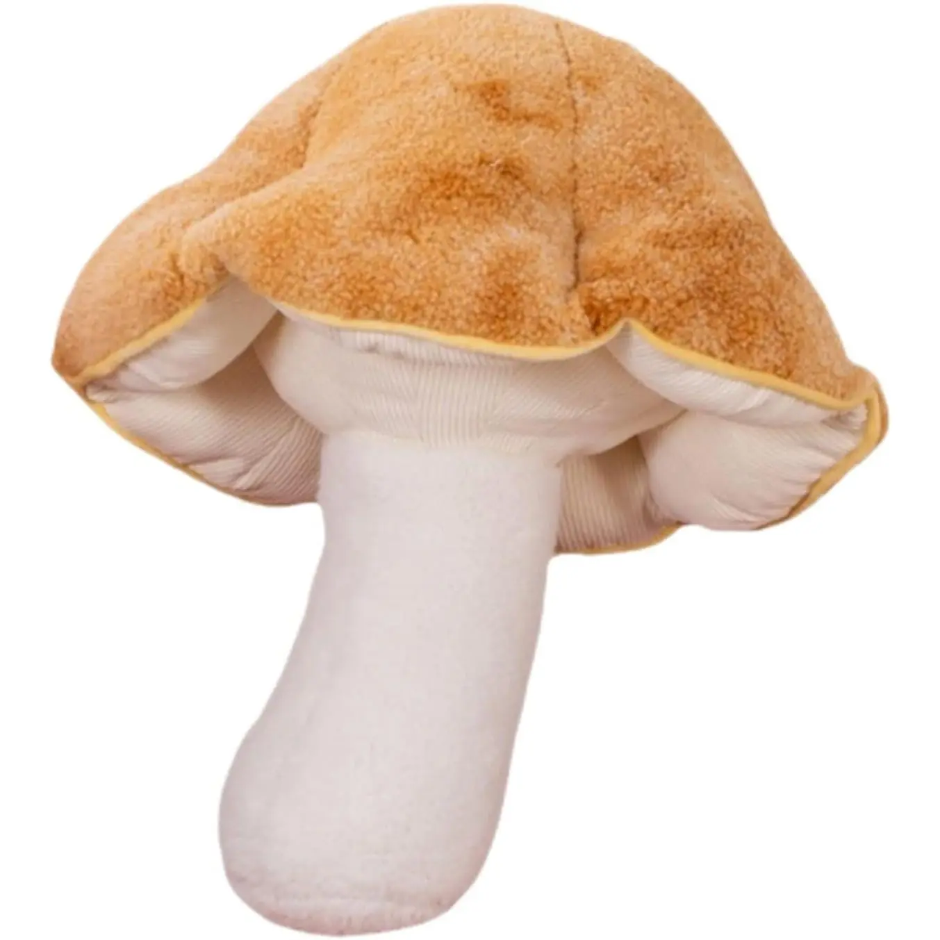 Khaki Mushroom Floor Pillow, 32cm Cute Novelty Reading Cushion, Decorative Sofa Pillow for Bedroom Home Decor, Reading Pillow