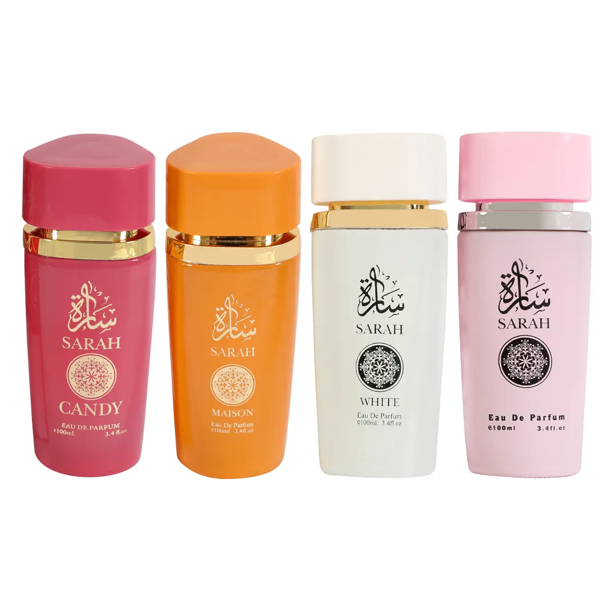 Bundle of Sarah, Candy, Maison, White Spray Perfume Eau de Parfum for Women – 100ml/3.4fl.oz.