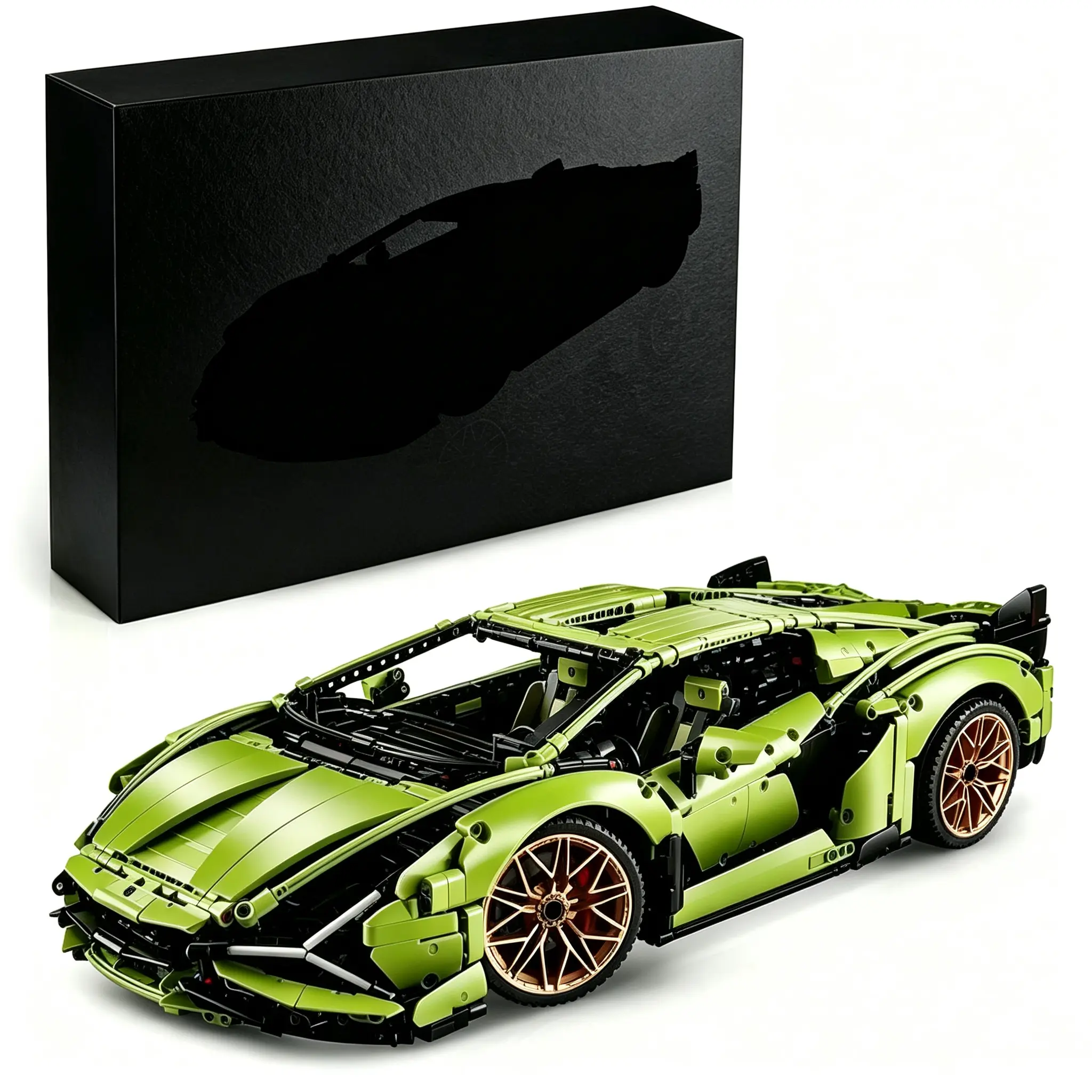 3600+ Pieces Car Building Set, 1:8 Scale. Gift for Adult Racing Fans, Race Car Collectible Model with V12 Piston Engine and 8-Speed Gearbox,