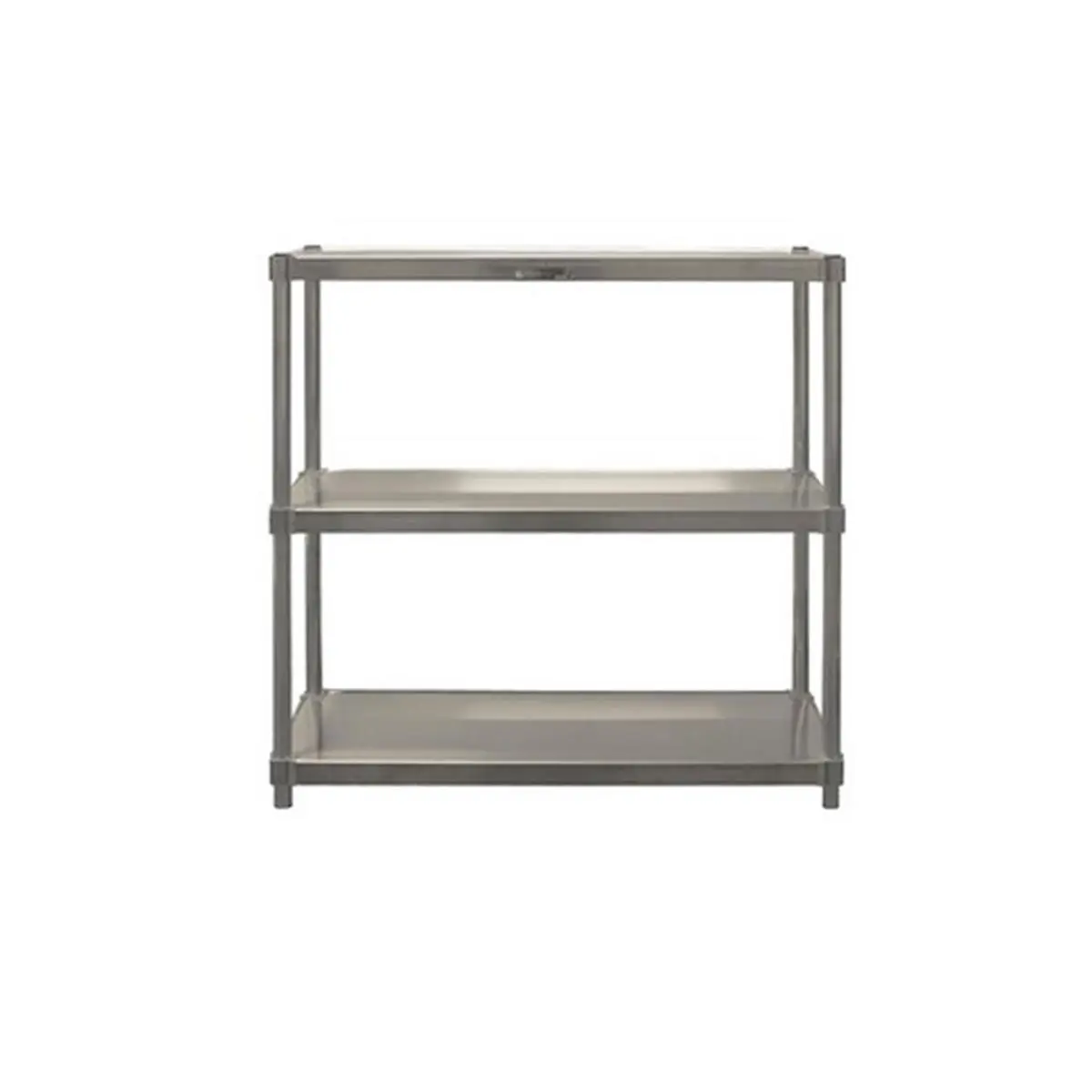 212 MAIN 3-Tiered Aluminium Stainless Steel Metal Multilayer Open Shelf, 48x18x24 in Kitchen Organization Storage Unit, Prairie View N184824-3 Home Organizer Rack